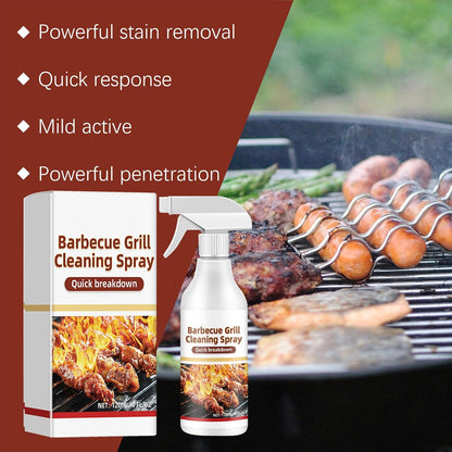 Oven And Grill Cleaner Spray 120ml, No-Stick Barbecue Grill Cleaning Spray, BBQ Grills Grime Remover For Safely Cleans Burnt Food And Grease