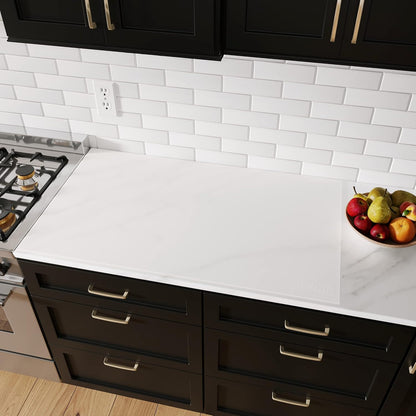 GASARÉ, Extra Large, Thick, Silicone Mat for Kitchen Counter, Heat Resistant Mat, Countertop Protector, Non-Slip, Easy to Clean, Cuttable, 25 x 17 Inches, Black
