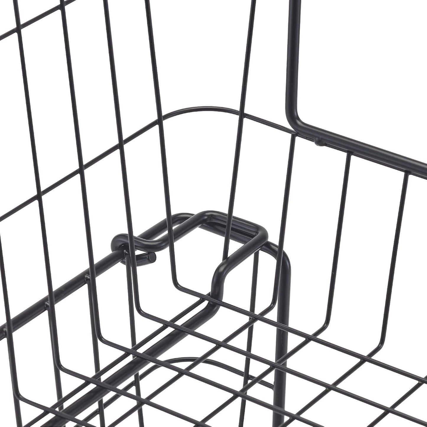 TRINITY 2-Pack Stackable Metal Wire Storage Baskets With Handles, EcoStorage Chrome, 11 Inches