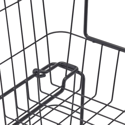 TRINITY 2-Pack Stackable Metal Wire Storage Baskets With Handles, EcoStorage Chrome, 11 Inches