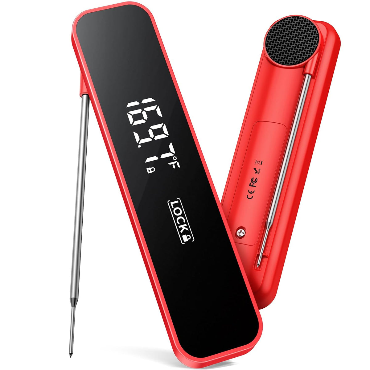 Meat Thermometer Digital, 1-2 Sec Instant Read, Grilling, Cooking, Food