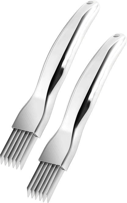 Shred Silk The Knife - Chopped Green Onion Knife - Kitchen Vegetable Cutter Sharp Scallion Shredding Cutter Shred Slicer Household Multifunctional Food Slicer Home Kitchen Gadget (1, Gold)