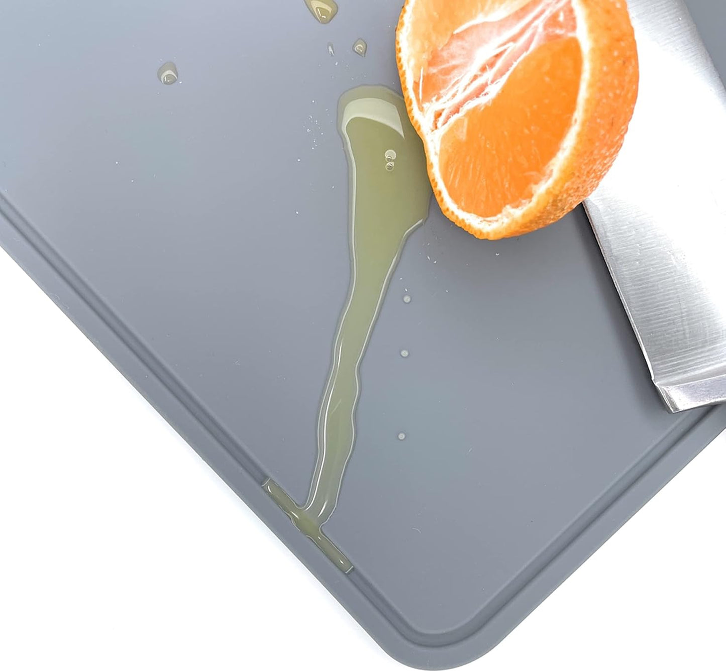 Premium Thick & Flexible Silicone Cutting Mat, BPA Free, Knife Friendly, Non-Toxic, Anti-Slip, Dishwasher Safe, Space Saving, Easy Grip Handle, Ergonomic Design, Chopping Board (Blue, Large)