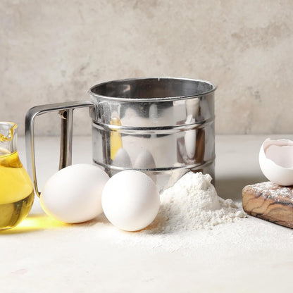 Rondauno Flour Sifter for Baking, Crank Sifter for Powdered Sugar Duster