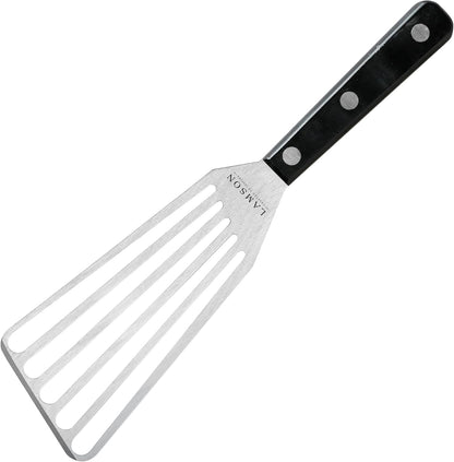 Lamson Fish Spatula, Slotted Metal Turner, 3 x 6 In, Right Hand | Ultra Durable composite handle, dishwasher safe; flexible stainless blade; a dedicated left-handed model is available
