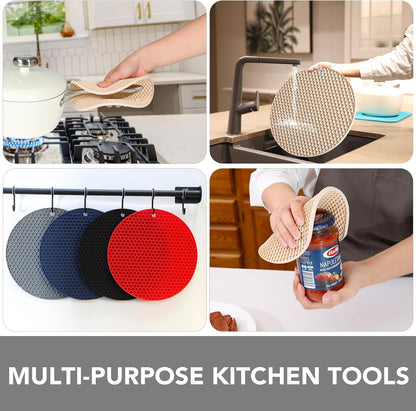Joyhalo 4 Pack Trivets for Hot Dishes