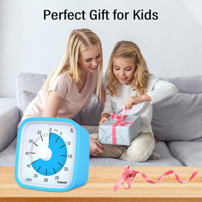 Yunbaoit Rainbow Visual Timer for Kids, 60-min Countdown Timer, Blue