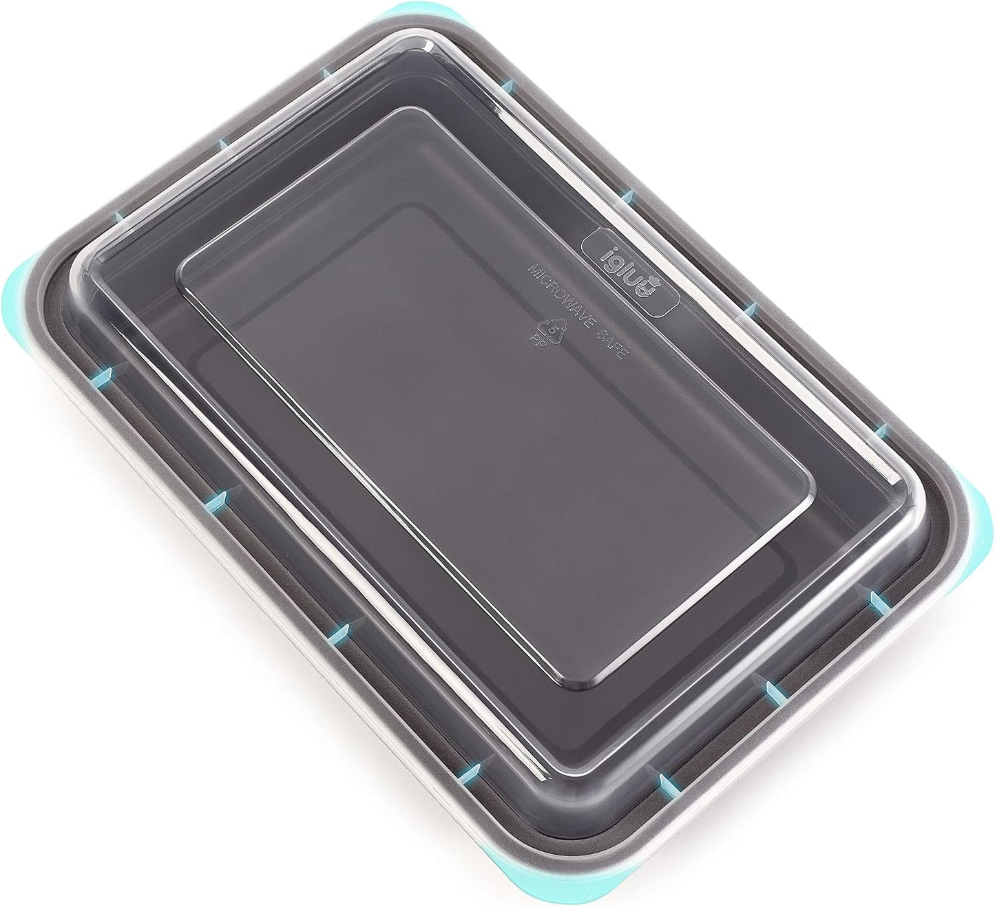 Igluu Meal Prep Containers Reusable (20 Pack) – Food Containers with Lids – Stackable, Microwave, Freezer & Dishwasher Safe – 28oz – 1 Compartment – BPA-Free