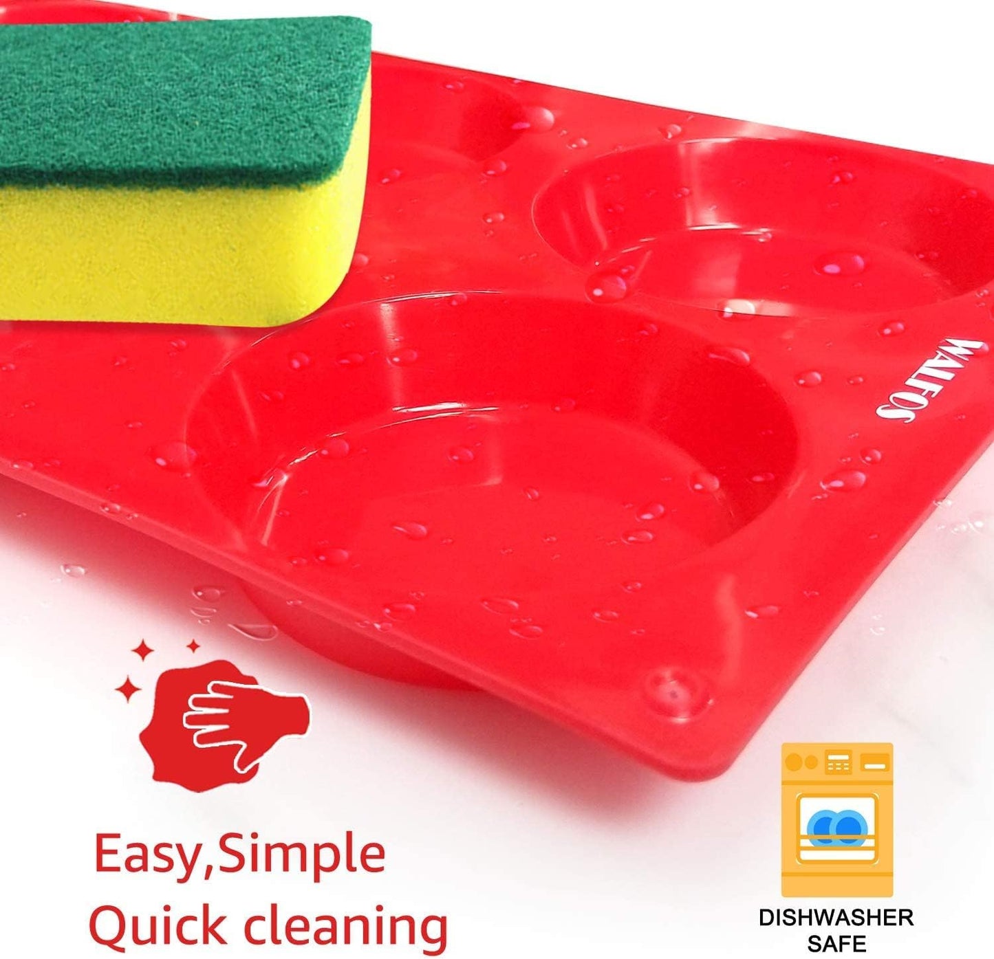 Walfos Silicone Cupcake Pan Set, 2-Piece Mini 24 Cups Muffin Baking Pan, BPA Free and Dishwasher Safe, Non-stick , Great for Making Muffin Cakes, Fat Bombs
