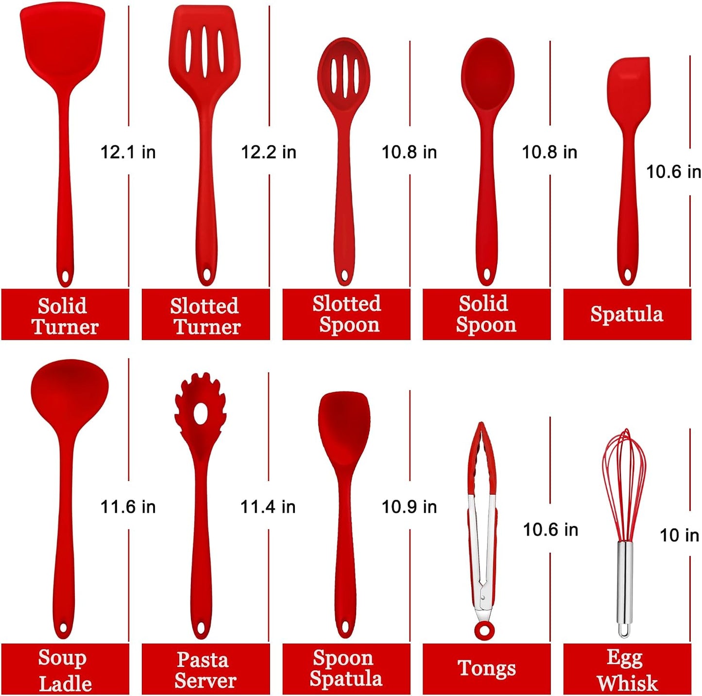 E-far 10 Pieces Silicone Cooking Utensils Set, Heat Resistant Kitchen Utensil Set for Nonstick Cookware, Kitchen Cooking Tools with Spatula, Spoon, Slotted Turner, Non-Toxic & Dishwasher Safe (Khaki)