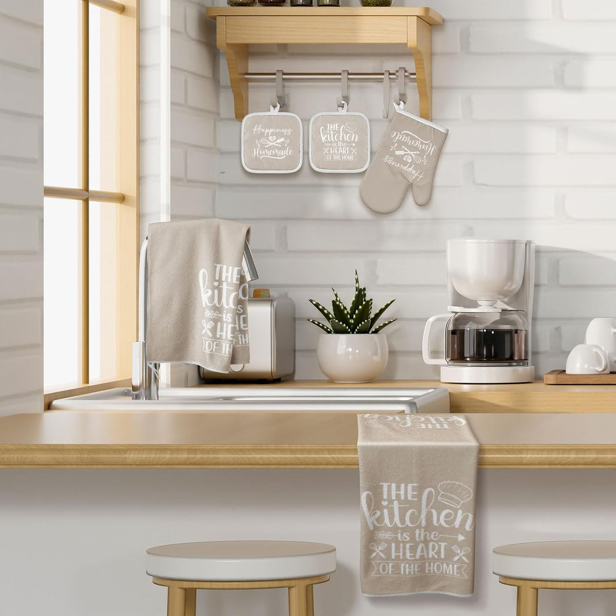 Sratte 6 Pcs Farmhouse Kitchen Decor Accessories Set