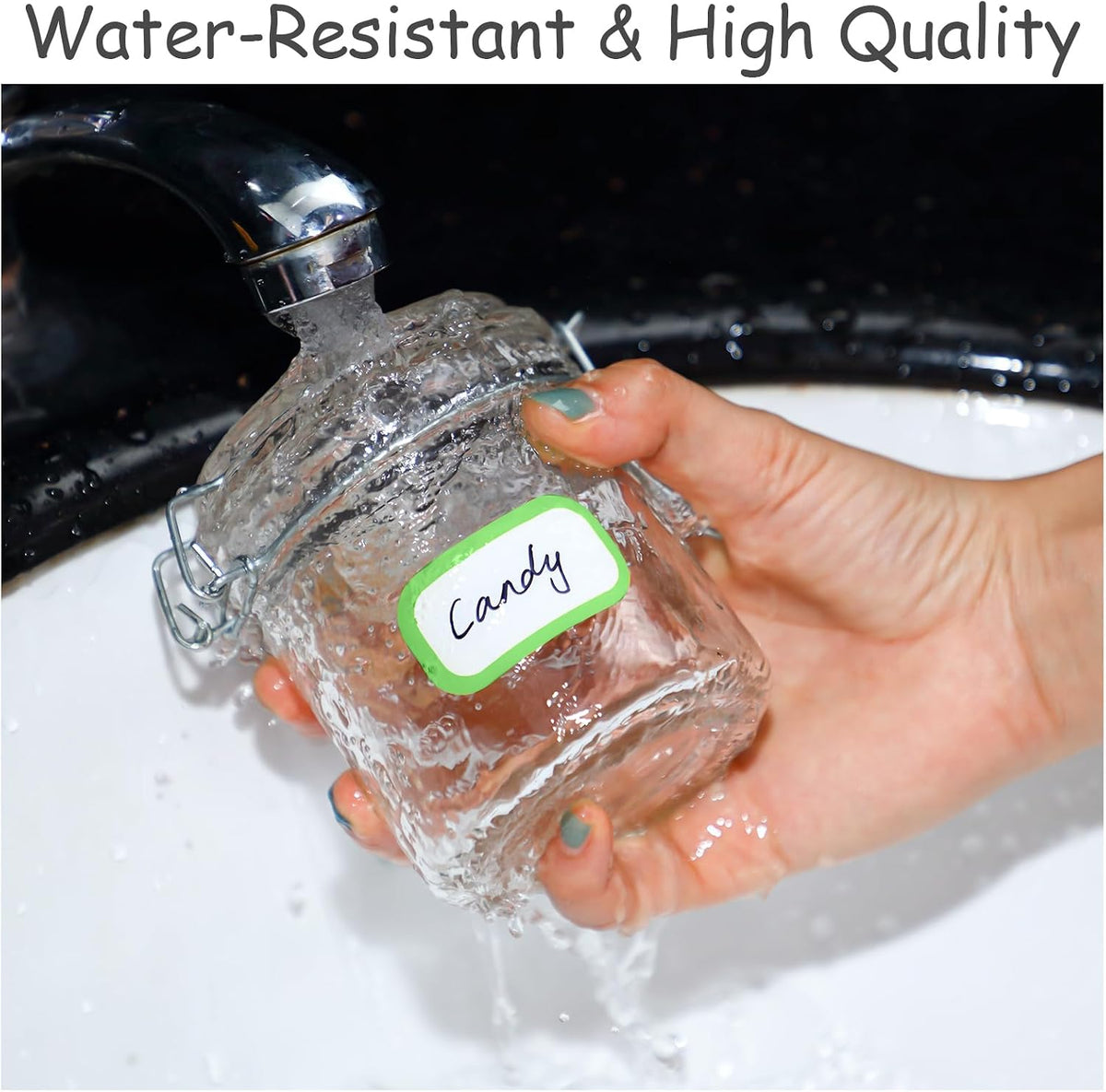 Outus 320 Pcs Waterproof Removable Labels with Makers Pen Self Adhesive Label Stickers for Water Bottles Spice Food Containers Jars Pantry Restaurant Storage(Macaron Color)