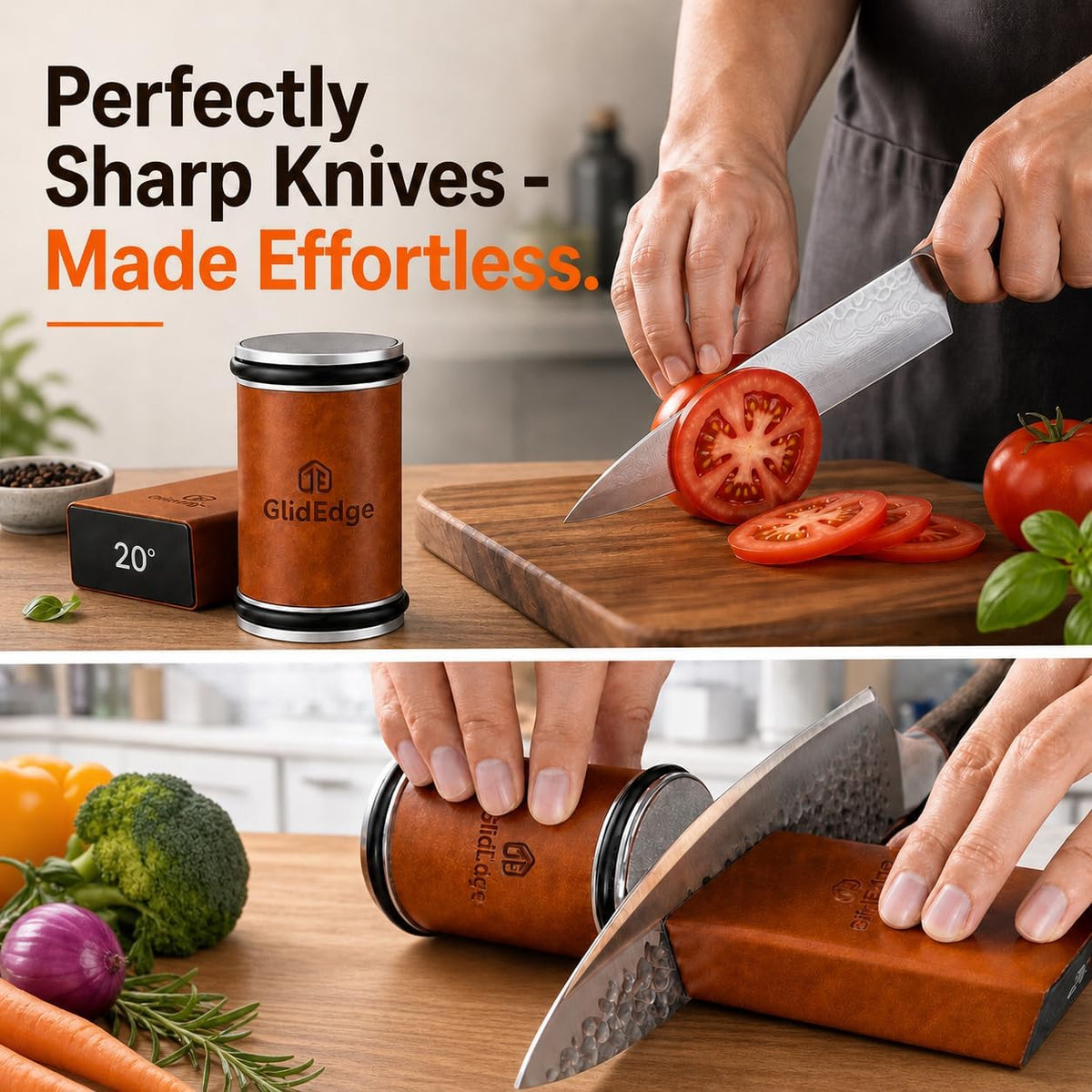 Rolling Knife Sharpener with Diamond, Ceramic & Stainless Steel Discs