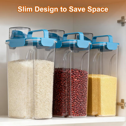 Uppetly Dog Cat Food Storage Container, 5-7Lbs Pet Food Containers, Airtight Cat Food Container with Portable Handle & Measuring Cup, Small Animal Dry Food Dispenser for Dogs, Cats and Birds Green