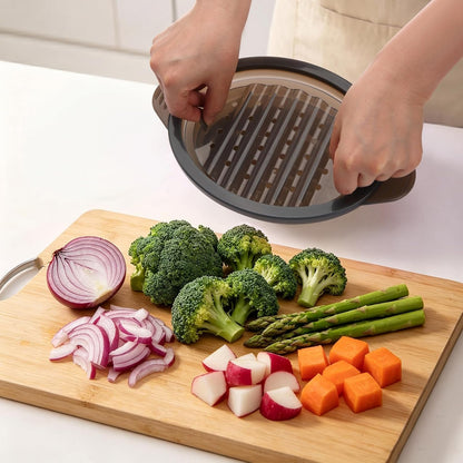 Silicone Microwave Steamer Collapsible Cooker for Vegetables Fish Prep Meal