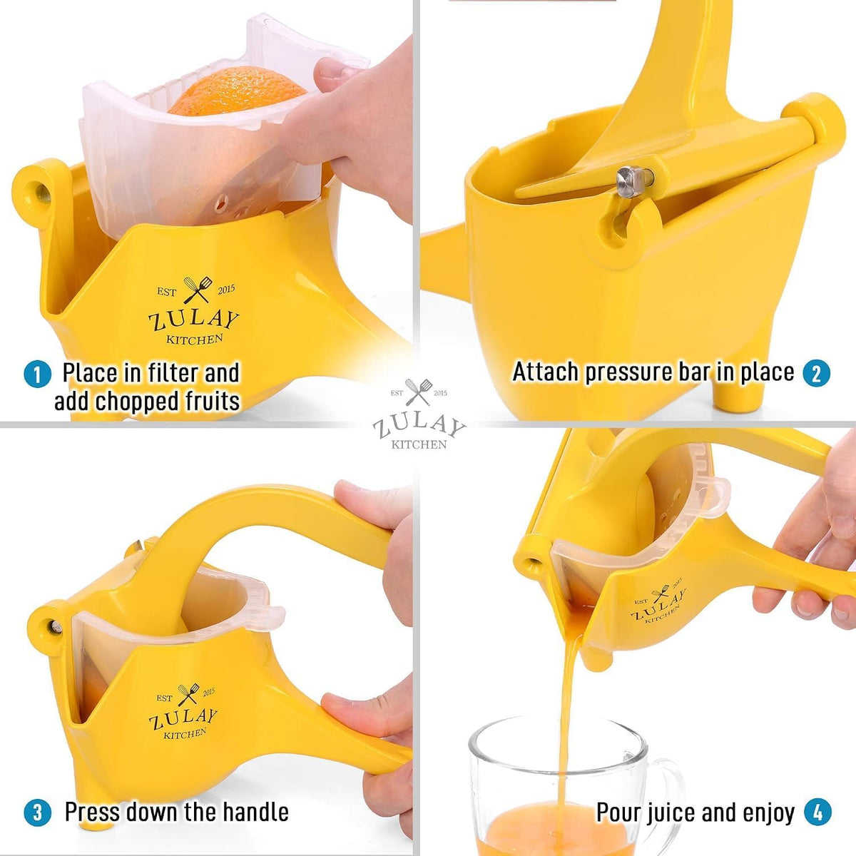 Zulay Kitchen Manual Fruit Juicer
