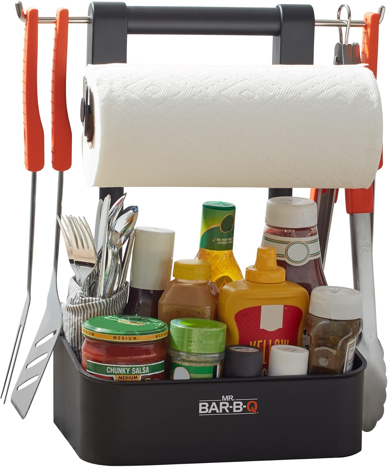 Mr. Bar-B-Q Collapsible Grilling Caddy, Store All Your BBQ Accessories in One Place, Perfect for Outdoor Cooking, Boating, Camping & RVs