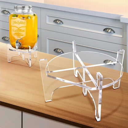 Acrylic Beverage Dispenser Stand Only, Fit Max 8.7 Inch Glass Drink Dispenser and Water Jug Holder, Plant Stand, Cake Display Stand for Parties and Catering Events