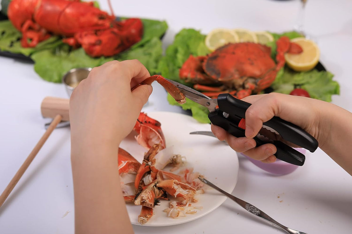 6 Pack Seafood cracker/scissors,crab cracker,seafood Picks/Forks