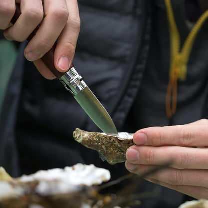 Opinel No.09 Stainless Steel Folding Oyster & Shellfish Knife with Padouk Handle