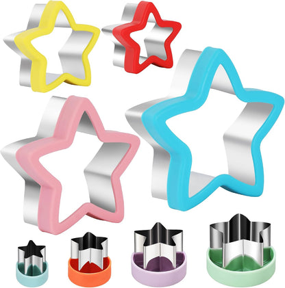 laxizar 10 Pcs Round Cookie Cutters Set Stainless Steel Biscuit Cutter