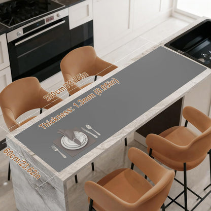 Gartful 78.7 x 15.7 inch Extra Large Silicone Mat for Kitchen, Non Slip Countertop Protector Heat-Resistant Multipurpose Pad for Dinner Table, Coffee Bar, Black