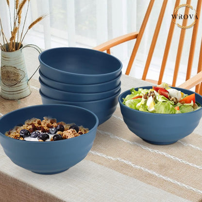 Wheat Straw Bowl Sets,8 PCS Unbreakable Cereal Bowl 26 OZ,Microwave and Dishwasher Safe Bowls,Bowl Sets for Camping and Picnic BPA Free Colorful Salad Bowls for Serving Soup,Oatmeal and Fruit Etc…