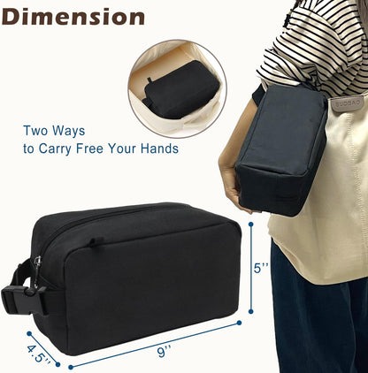 FlowFly Small Insulated Lunch box Portable Soft Bag Mini Cooler Thermal Meal Tote Kit with Handle for Work & School, Black