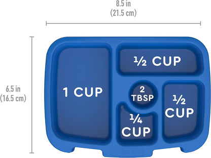 Bentgo® Kids Tray with Transparent Cover - Reusable, BPA-Free, 5-Compartment Meal Prep Container with Built-In Portion Control for Healthy, At-Home Meals & On-the-Go Lunches (Coral)
