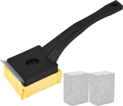 Grill Brush Bristle-Free – Steam Cleaning – Includes 2 Extra Brush Head – Heavy-Duty Barbecue Scraper