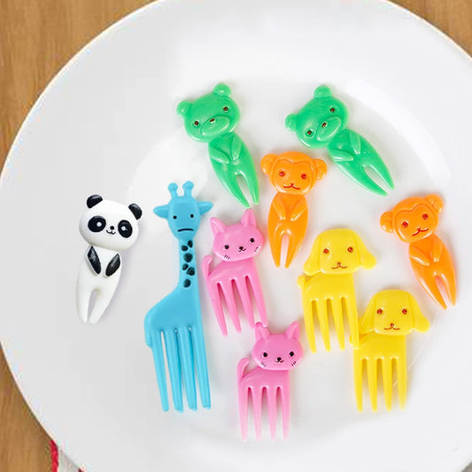 UOUYOO 36 Pcs Animal Food Picks, Cute Cartoon Animal Fruit Food Toothpicks,Reusable Lunch Picks Bento, Lunch Bento Box Picks