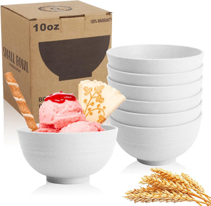 Wrova Wheat Straw Bowls for Kitchen set of 6,Anti-Scald Thick Soup Bowls 40oz,Microwave and Dishwasher Safe Bowl Sets, Unbreakable Cereal Bowl Sets. Vibrant Series