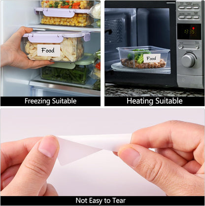 2000 Pcs Removable Freezer Labels, 1" x 2" Blank Label Stickers with Perforation Line Waterproof Oil Resistant Sticker Labels for Food Containers Jars Bottle