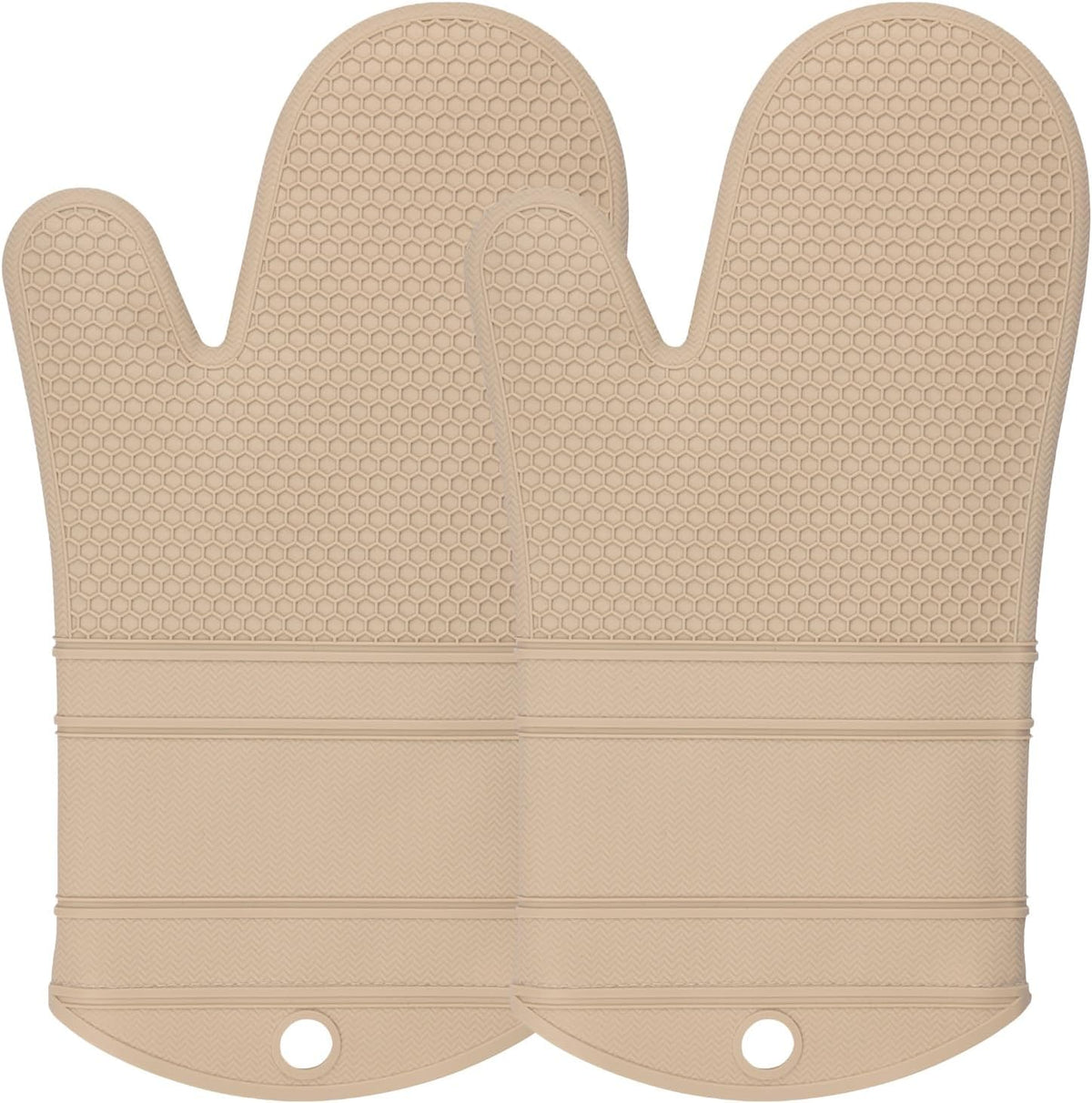 Yutat Silicone Oven Mitts - Oven Mitts and Pot Holders Sets Made of Non-Slip & BPA-Free Silicone, High Heat Resistant 500 Degrees, Perfect for Kitchen Cooking Baking BBQ, Peak Green