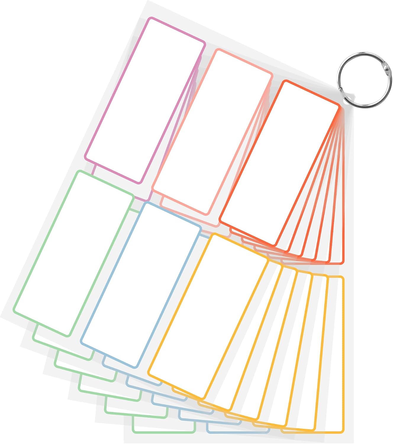 PPB Dry Erase Labels Sticky Notes for Containers, Reusable Waterproof Removable Stickers for Storage Bins, Freezer, Kitchen, Classroom, Whiteboard, All Purpose Use (1.2”x 2”, Multicolor, 60 Dots)