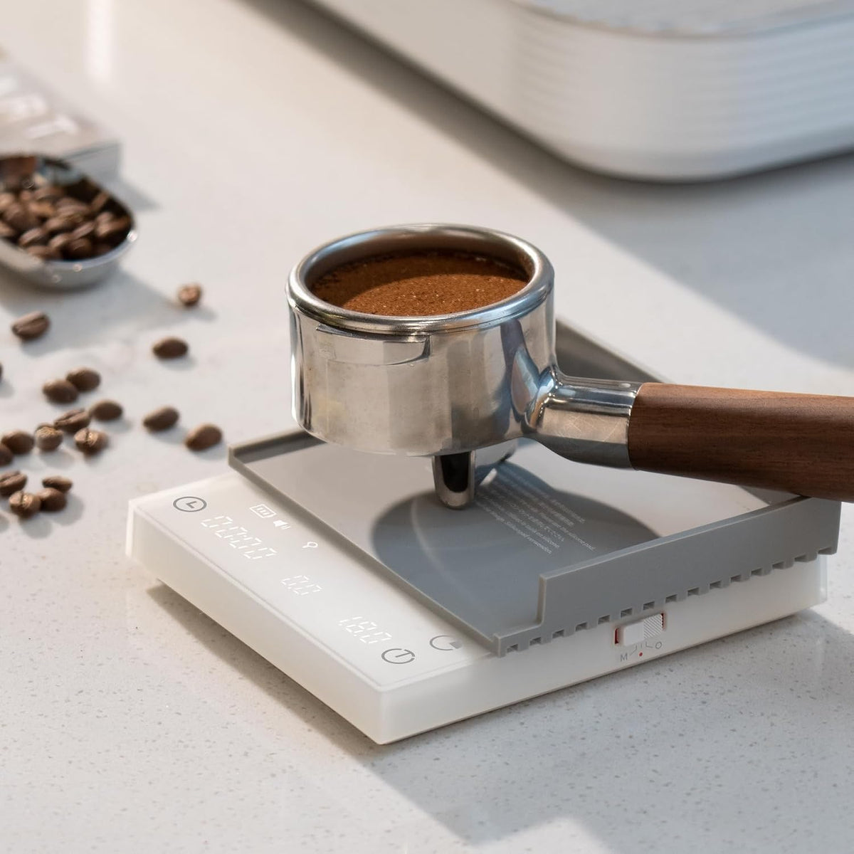 TIMEMORE Coffee Scale Basic 2.0 Electronic Espresso Scale with Water Flow Rate and Timer Function, Digital Scale for Kitchen/Baking/Cooking, Black
