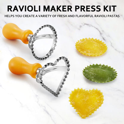 Ravioli Maker Press, Ravioli Stamp Maker Cutter, Heart, Round, Square