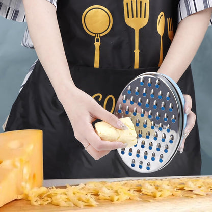Cheese Grater Citrus Lemon Zester with Food Storage Container & Lid - Perfect For Hard Parmesan Or Soft Cheddar Cheeses, Ginger, Vegetables, Butter, Chocolate & Nutmeg (White)