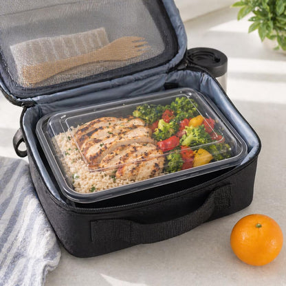 10-Piece Meal Prep Containers with Lids, Single Compartment, BPA-Free, Leak-Resistant, Microwave and Dishwasher Safe, Made for Family Meals and Easy Serving