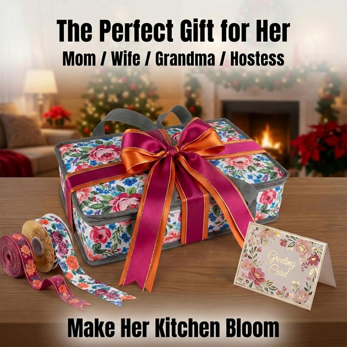 Insulated Casserole Carrier Fits Pioneer Woman Kitchen Stuff & 9x13 Baking Dish, Large Lasagna Lugger Tote, Leakproof Thermal Food Warmer Bag for Potluck, Picnic, Travel, Hot/Cold Food & Mom Gifts