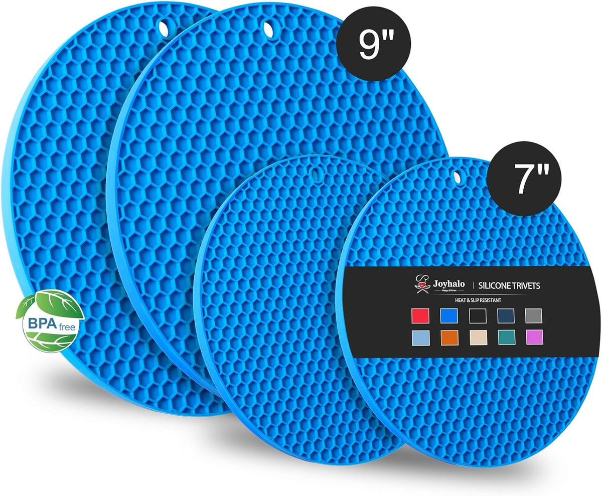 Joyhalo 4 Pack Trivets for Hot Dishes