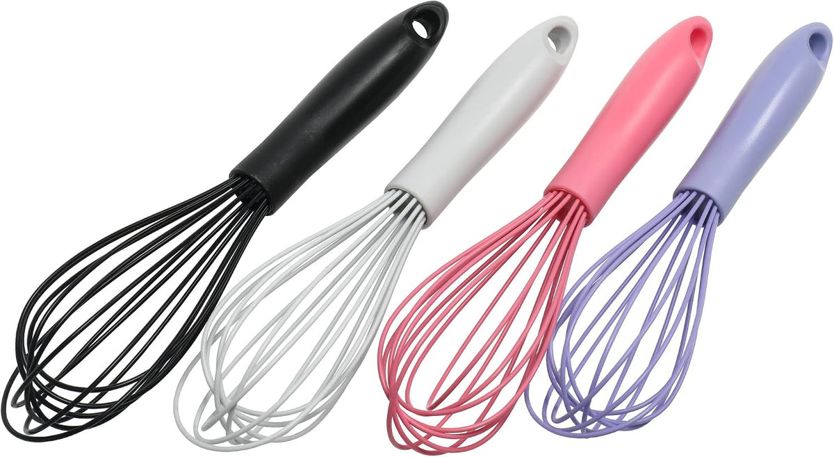 Chef Craft Premium Silicone Wire Cooking Whisk, 10.5 Inch, Red