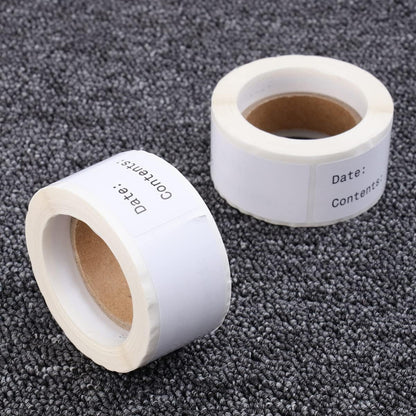 SHOWERORO 2rolls Kitchen Food Date Stickers DIY Classified Paste Labels for Easy Identification Eco-Friendly Adhesive for Organizing Pantry and Fridge