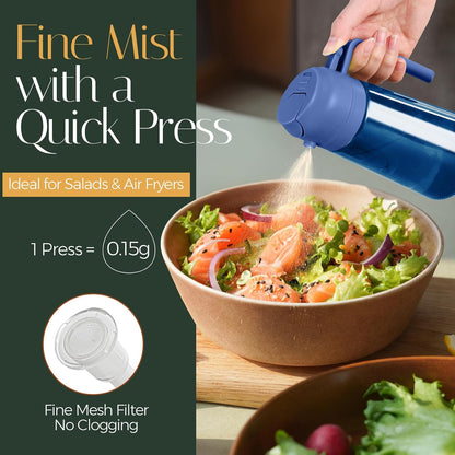 YARRAMATE 16oz/470ml Light-Blocking Dark Oil Sprayer for Cooking (Black)
