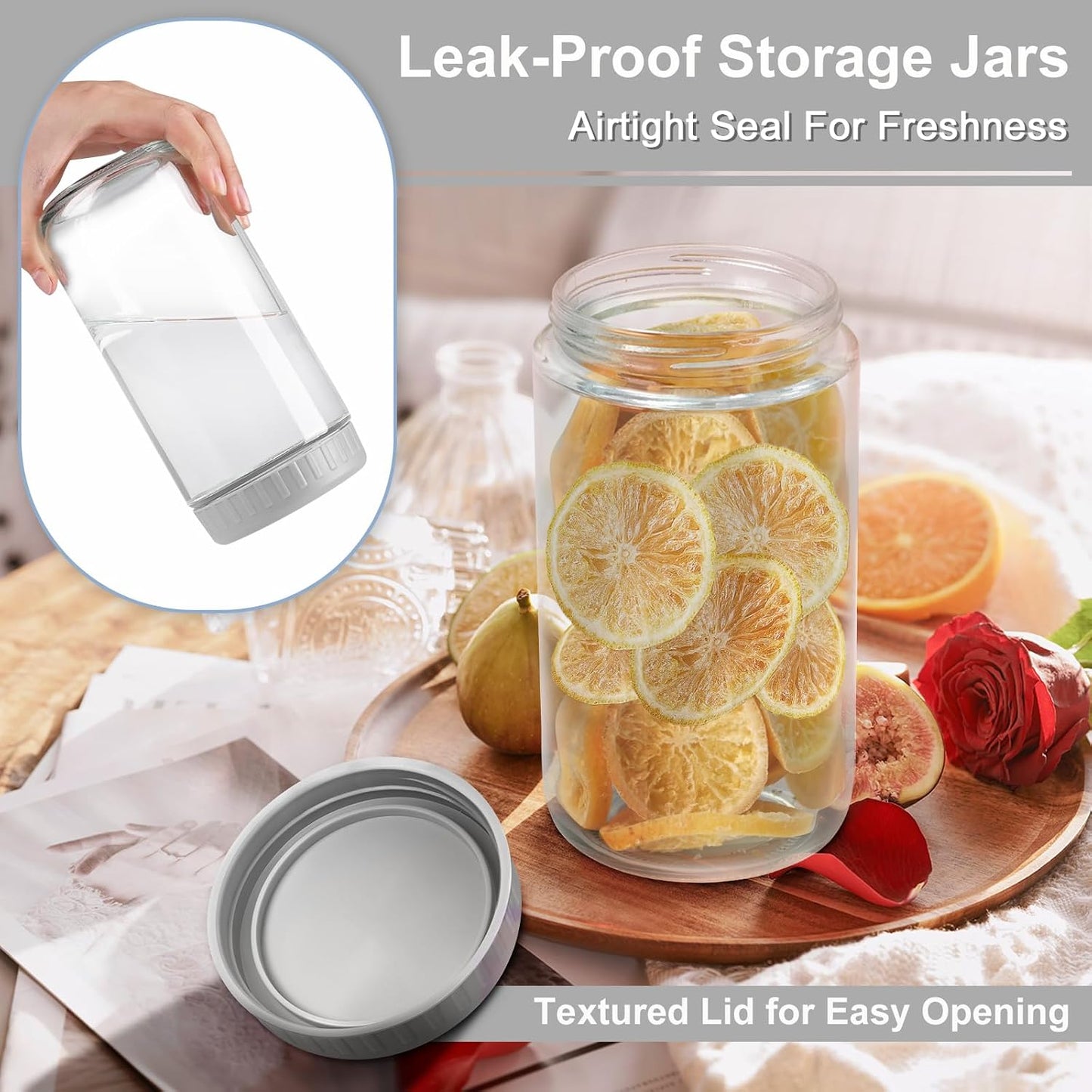 Overnight Oats Containers with Lids, 10oz Wide Mouth Mason Jars with Lids, 9 Pack Glass Jars with Airtight lid for Chia Pudding Yogurt Salad, Meal Prer Oatmeal Jars, Pink