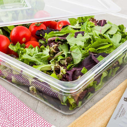 Restaurantware-2.5 Inch Deep Food Pans, 1 1/6 Size Commercial Food Storage Container - Freezable, Break-Resistant, Clear Plastic Cold Pans, Dishwashable, For Kitchens, Restaurants, Or Cafeterias