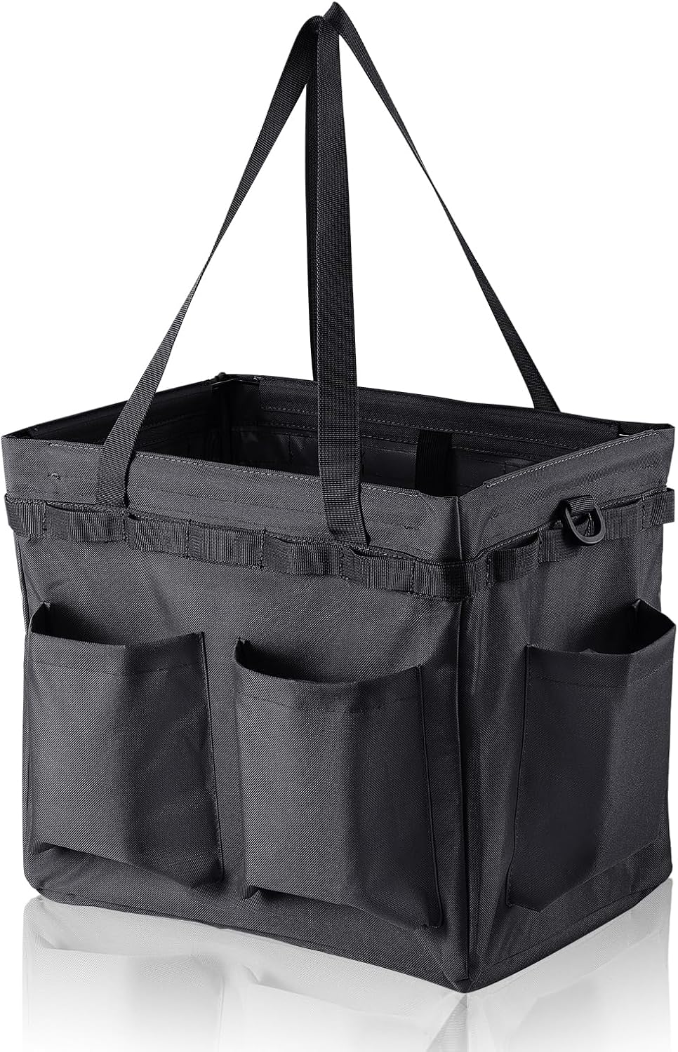 Car Trunk Organizer Multifunctional Storage Toolbox Carry Griddle,Large Grill Utensils Accessory Grilling Tools Basket Carrying Caddy Tool Tote Bag Storage Box Camp Cooking bbq Outdoor(Black)
