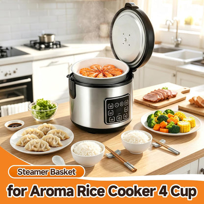 Steamer Basket Fit for Aroma Rice Cooker 4 Cup Uncooked / 8 Cup Cooked