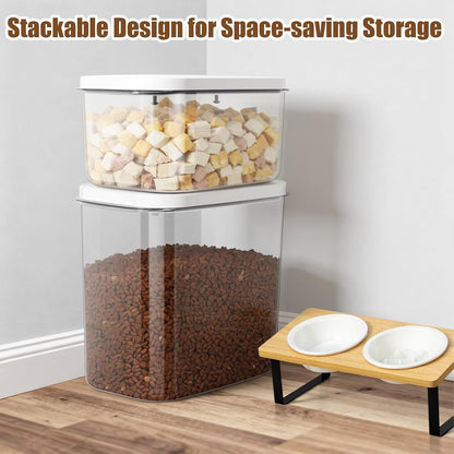 TBMax Dog Cat Food Storage Container 12Lbs with Airtight Flip-up Lid, Large Pet Food Dog Treat Container with Scoop, Airtight Food Storage Bin for Kitchen Organization