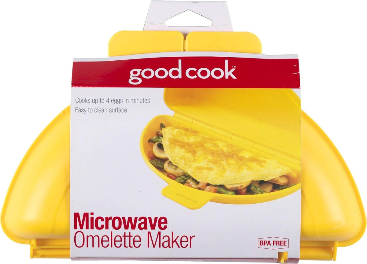 GoodCook Everyday Microwave Omelet Maker, 2–4 Egg Size, Nonstick Coating, Yellow